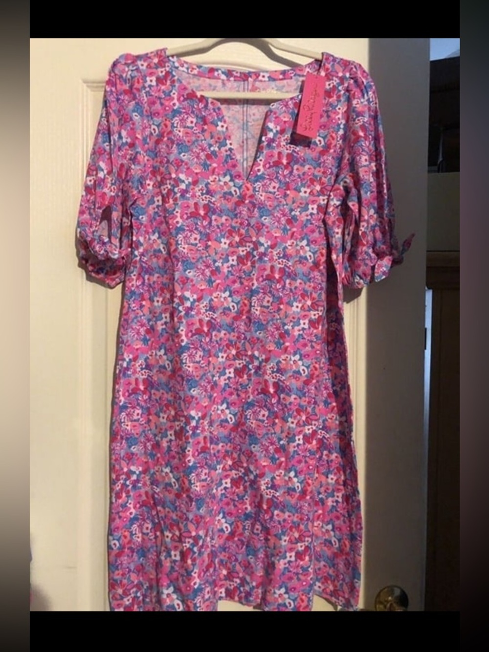 LILLY PULITZER EASLEY DRESS BABY BLOOMER Size Large New for Summer Pink Floral